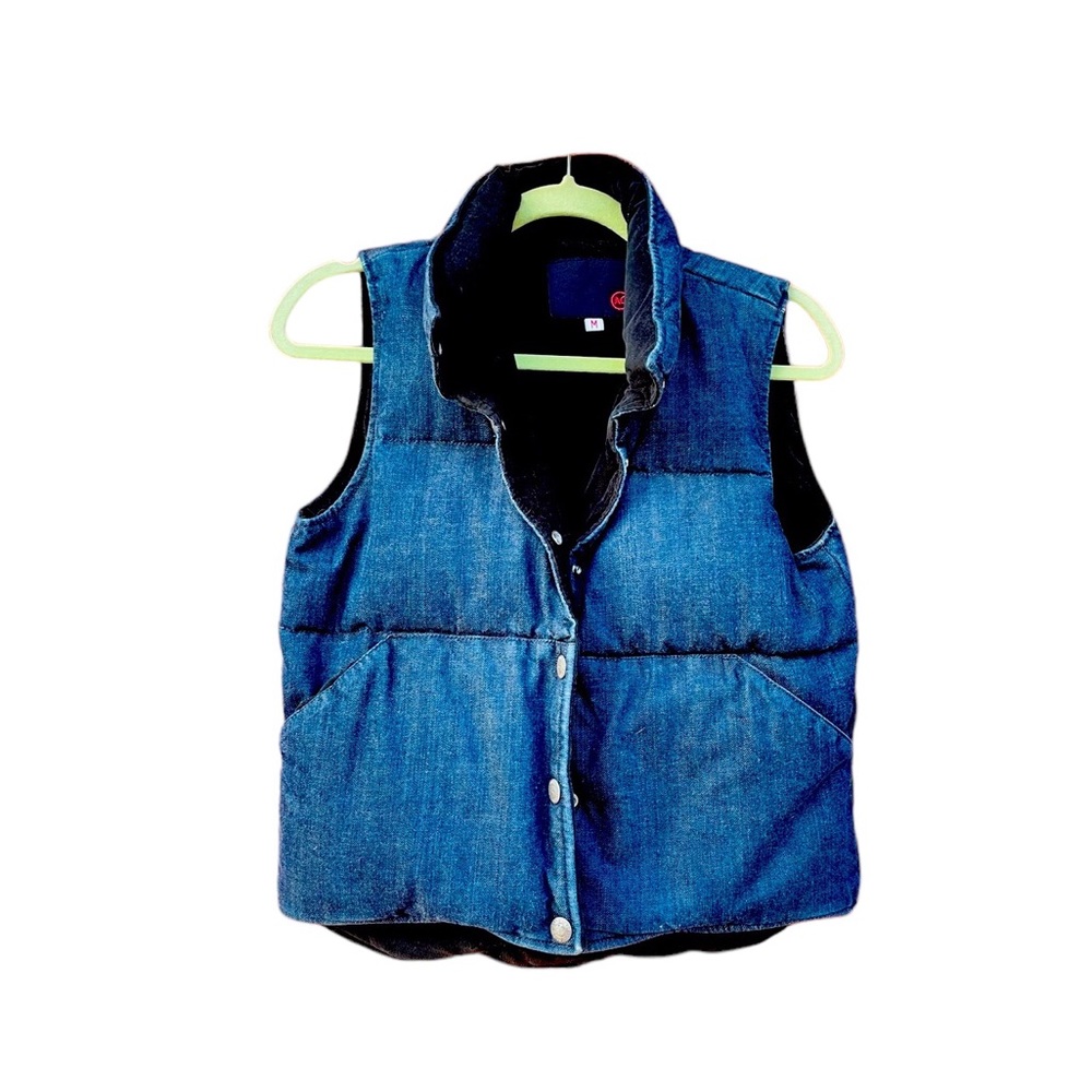 AG Reversible Denim and Black Corduroy Vest - Picture 4 of 10